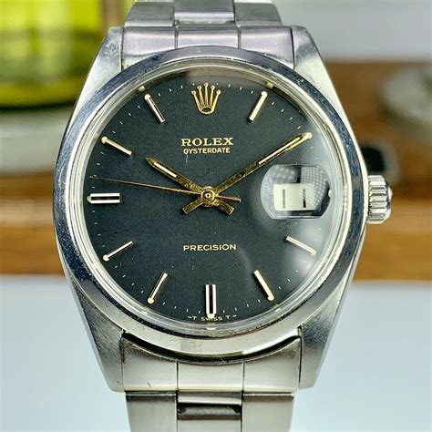 black rolex oysterdate dials replace|rolex oyster 6694.